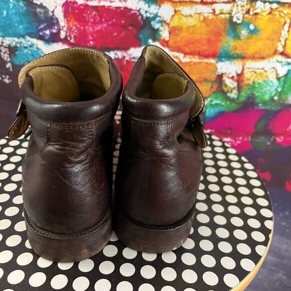 Kenneth Cole New York Double Monk Strap Brown Leather Boots Size 9 Made in Italy - Picture 4 of 8